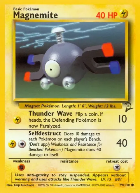 Carte Pokémon Magnéti 079/130, extension Set de Base 2 (sortie anglaise)