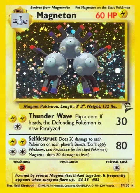 Carte Pokémon Magnéton 009/130, extension Set de Base 2 (sortie anglaise)