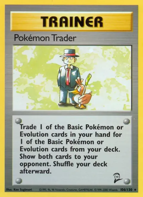 Carte Pokémon Marchand de Pokémon 106/130, extension Set de Base 2 (sortie anglaise)