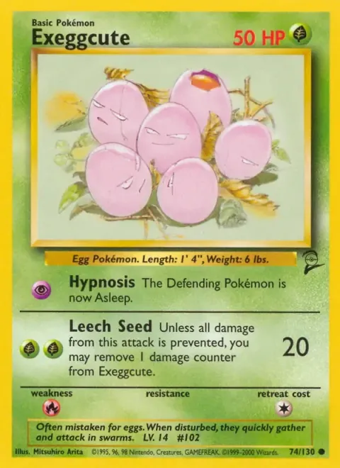 Carte Pokémon Nœufnœuf 074/130, extension Set de Base 2 (sortie anglaise)