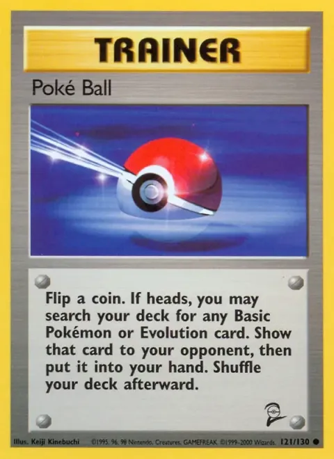 Carte Pokémon Poké Balle 121/130, extension Set de Base 2 (sortie anglaise)
