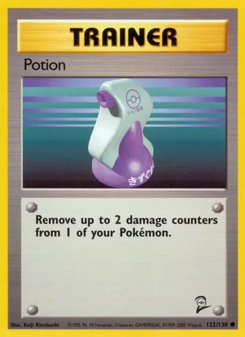 Carte Pokémon Potion 122/130, extension Set de Base 2 (sortie anglaise)