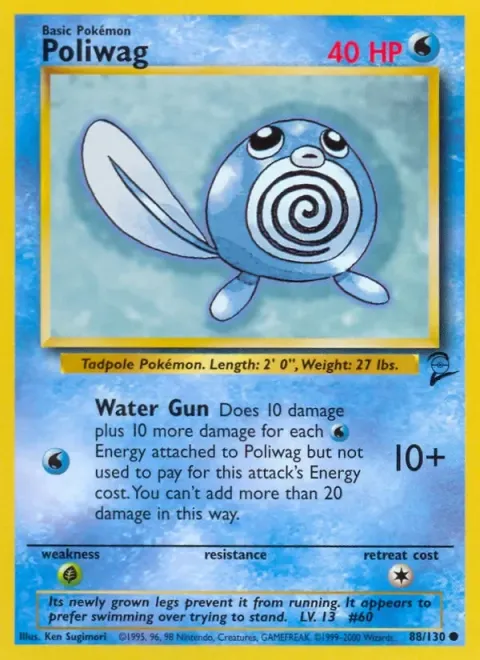 Carte Pokémon Ptitard 088/130, extension Set de Base 2 (sortie anglaise)
