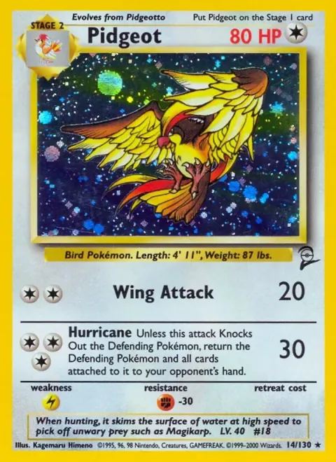Carte Pokémon Roucarnage 014/130, extension Set de Base 2 (sortie anglaise)