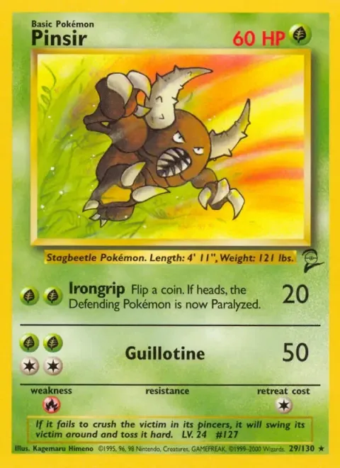 Carte Pokémon Scarabrute 029/130, extension Set de Base 2 (sortie anglaise)