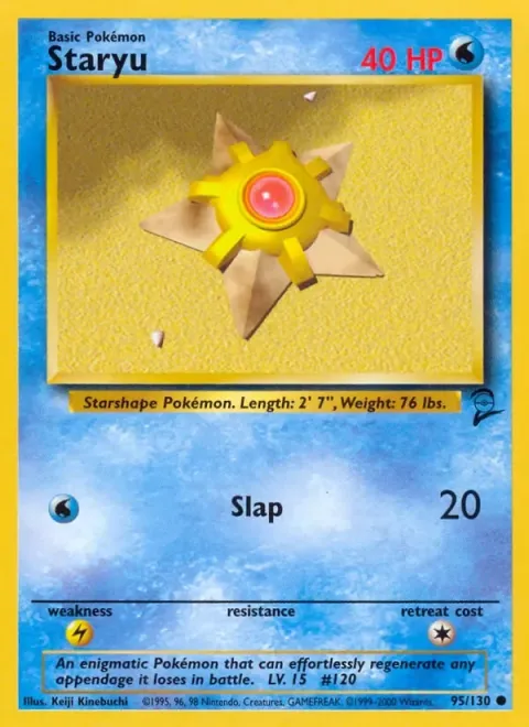 Carte Pokémon Stari 095/130, extension Set de Base 2 (sortie anglaise)