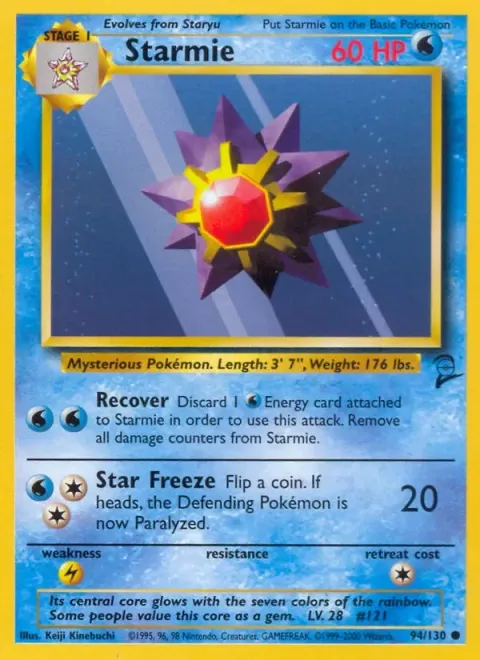 Carte Pokémon Staross 094/130, extension Set de Base 2 (sortie anglaise)