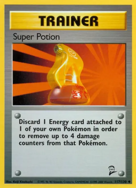 Carte Pokémon Super Potion 117/130, extension Set de Base 2 (sortie anglaise)
