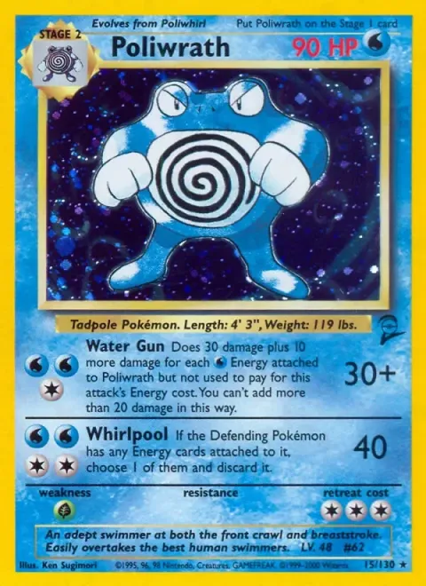 Carte Pokémon Tartard 015/130, extension Set de Base 2 (sortie anglaise)