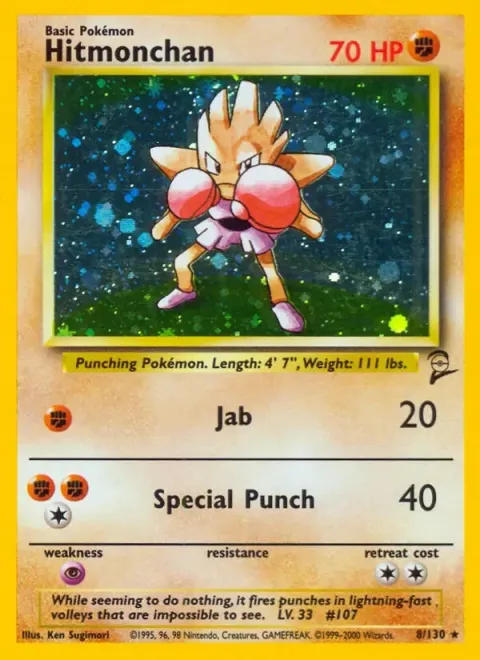 Carte Pokémon Tygnon 008/130, extension Set de Base 2 (sortie anglaise)