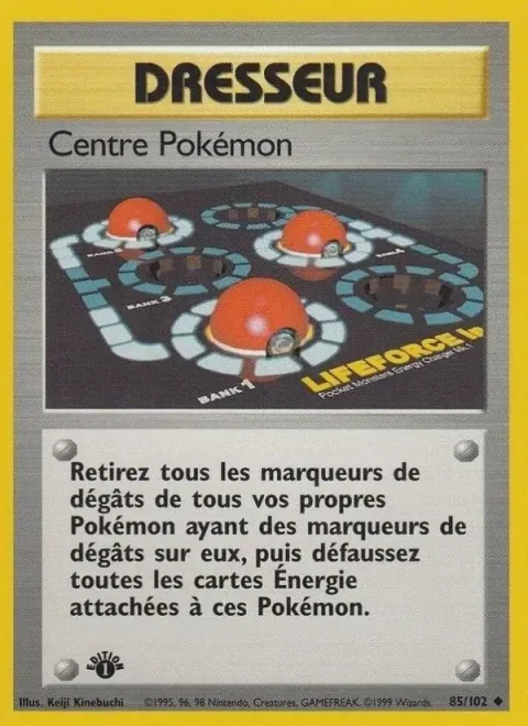Carte Pokémon Centre Pokémon 085/102, extension Set de Base
