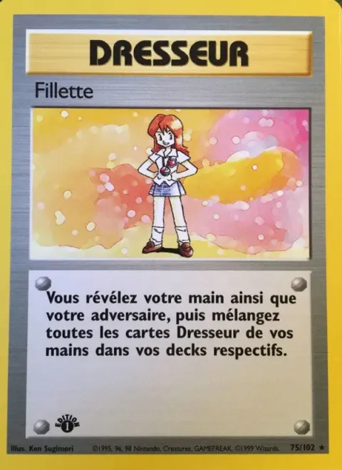 Carte Pokémon Fillette 075/102, extension Set de Base