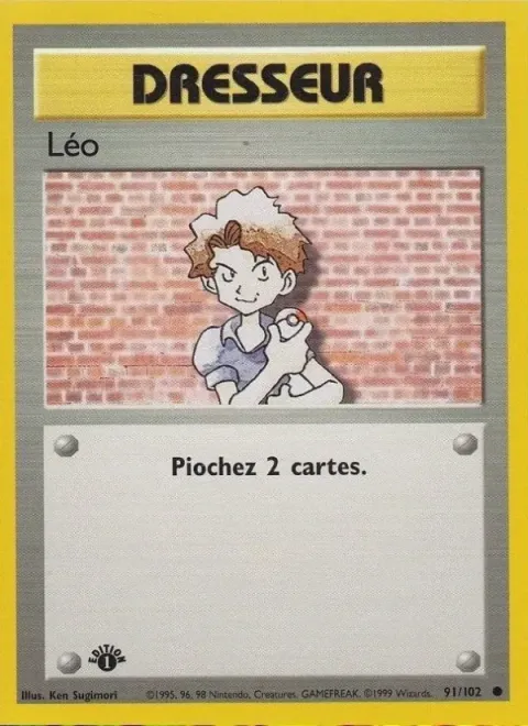 Carte Pokémon Léo 091/102, extension Set de Base