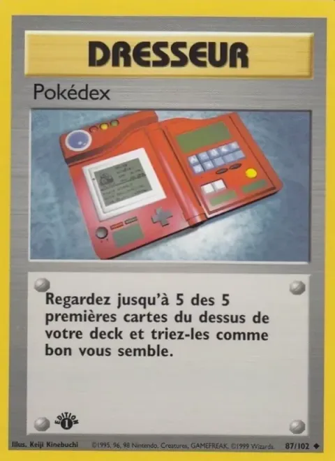 Carte Pokémon Pokédex 087/102, extension Set de Base