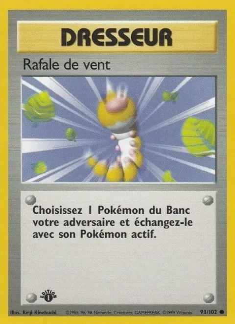 Carte Pokémon Rafale de vent 093/102, extension Set de Base