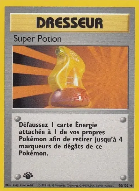 Carte Pokémon Super Potion 090/102, extension Set de Base