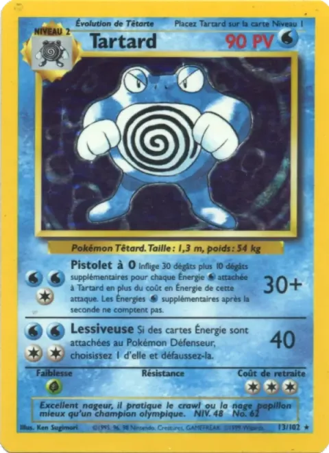 Carte Pokémon Tartard 013/102, extension Set de Base