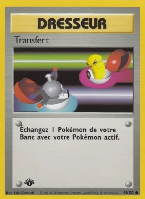 Carte Pokémon Transfert 095/102, extension Set de Base