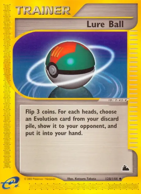 Carte Pokémon Appât Ball 128/144, extension Skyridge (sortie anglaise)