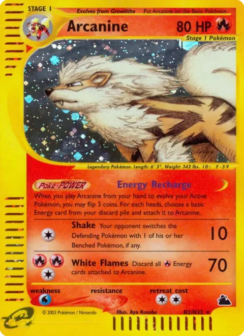 Carte Pokémon Arcanin H02/H32, extension Skyridge (sortie anglaise)