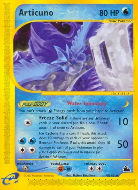 Carte Pokémon Artikodin 004/144, extension Skyridge (sortie anglaise)