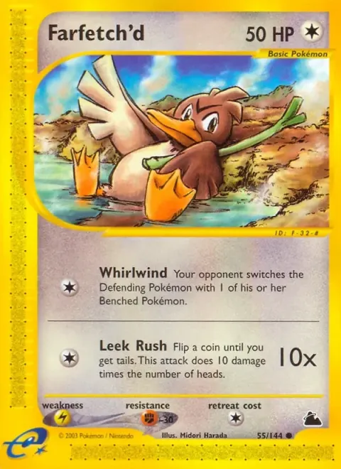 Carte Pokémon Canarticho 055/144, extension Skyridge (sortie anglaise)