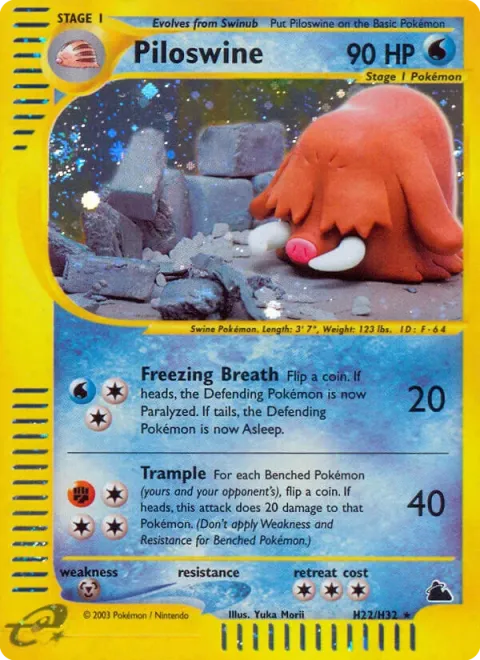 Carte Pokémon Cochignon H22/H32, extension Skyridge (sortie anglaise)