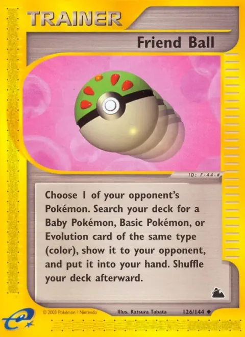 Carte Pokémon Copain Ball 126/144, extension Skyridge (sortie anglaise)