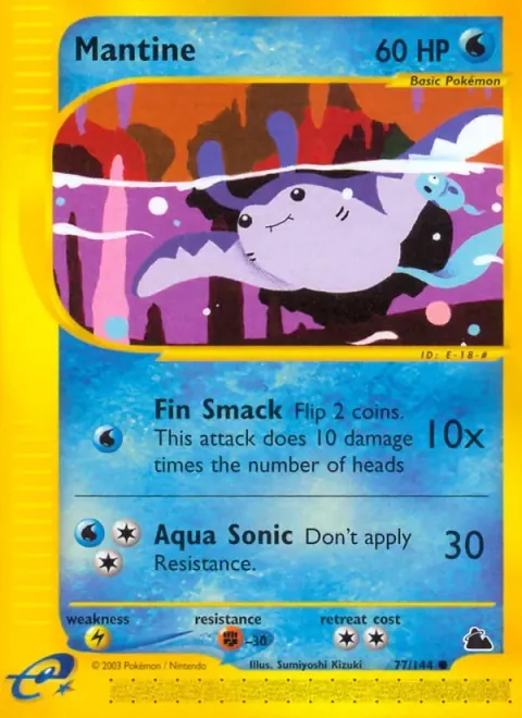 Carte Pokémon Démanta 077/144, extension Skyridge (sortie anglaise)
