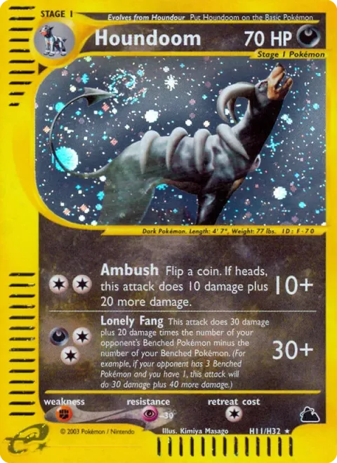 Carte Pokémon Démolosse H11/H32, extension Skyridge (sortie anglaise)