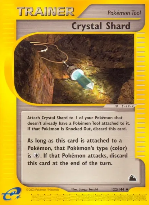 Carte Pokémon Écharde de cristal 122/144, extension Skyridge (sortie anglaise)