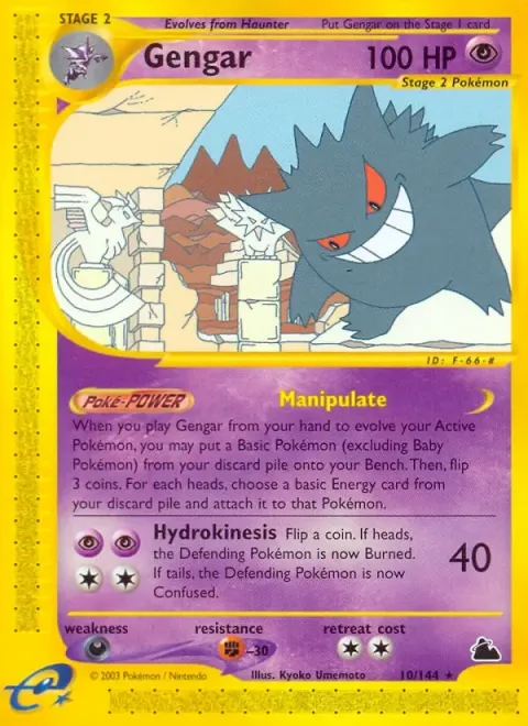 Carte Pokémon Ectoplasma 010/144, extension Skyridge (sortie anglaise)