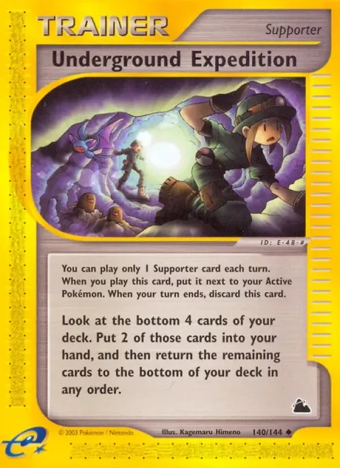 Carte Pokémon Expédition souterraine 140/144, extension Skyridge (sortie anglaise)