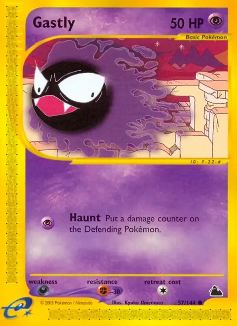 Carte Pokémon Fantominus 057/144, extension Skyridge (sortie anglaise)