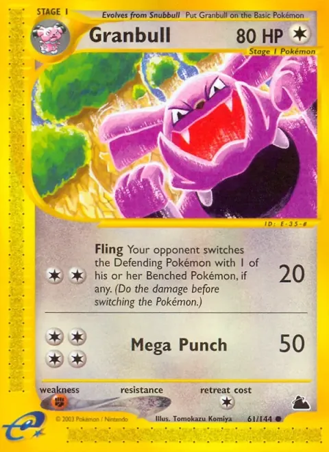 Carte Pokémon Granbull 061/144, extension Skyridge (sortie anglaise)