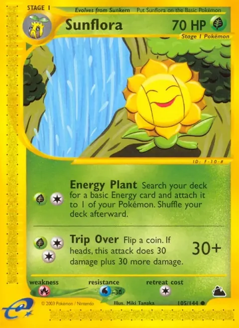 Carte Pokémon Héliatronc 105/144, extension Skyridge (sortie anglaise)