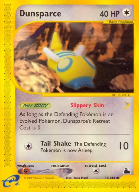 Carte Pokémon Insolourdo 053/144, extension Skyridge (sortie anglaise)