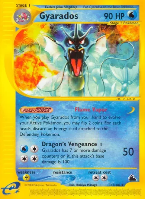 Carte Pokémon Léviator 011/144, extension Skyridge (sortie anglaise)