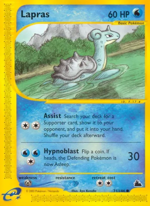 Carte Pokémon Lokhlass 071/144, extension Skyridge (sortie anglaise)