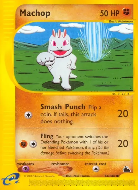 Carte Pokémon Machoc 074/144, extension Skyridge (sortie anglaise)