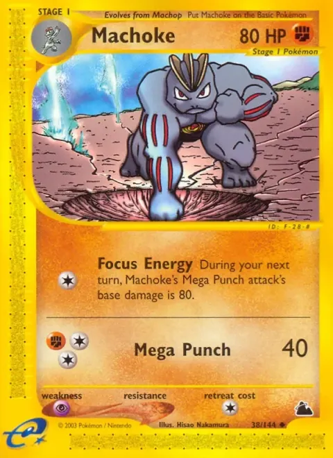 Carte Pokémon Machopeur 038/144, extension Skyridge (sortie anglaise)