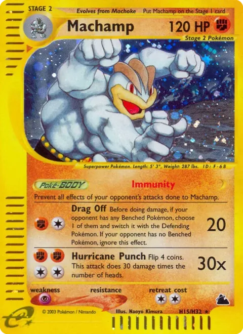 Carte Pokémon Mackogneur H15/H32, extension Skyridge (sortie anglaise)