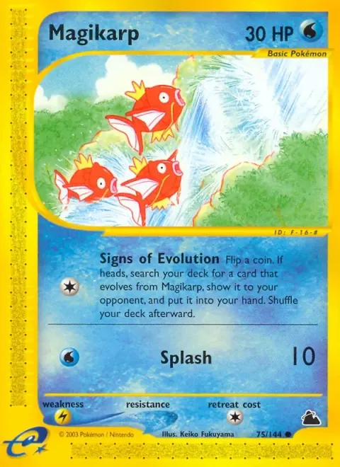Carte Pokémon Magicarpe 075/144, extension Skyridge (sortie anglaise)