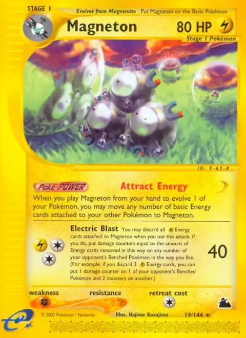 Carte Pokémon Magnéton 019/144, extension Skyridge (sortie anglaise)