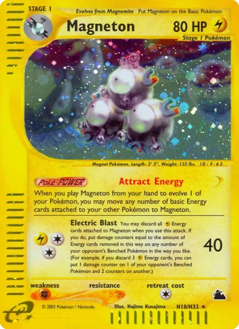 Carte Pokémon Magnéton H18/H32, extension Skyridge (sortie anglaise)