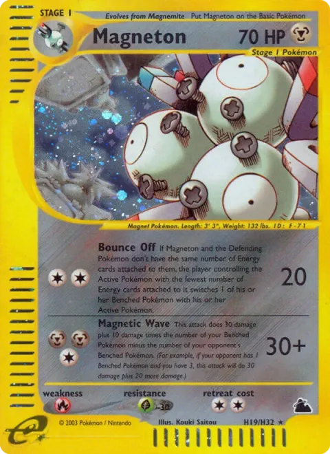 Carte Pokémon Magnéton H19/H32, extension Skyridge (sortie anglaise)