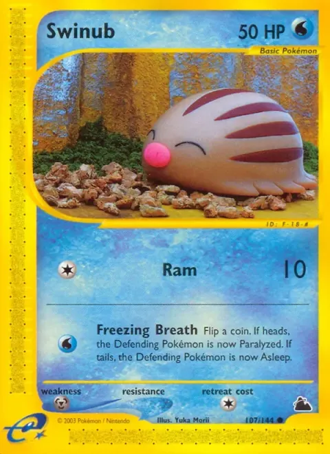 Carte Pokémon Marcacrin 107/144, extension Skyridge (sortie anglaise)