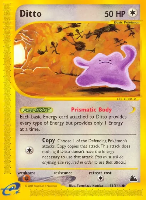 Carte Pokémon Métamorph 051/144, extension Skyridge (sortie anglaise)