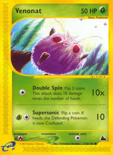 Carte Pokémon Mimitoss 112/144, extension Skyridge (sortie anglaise)