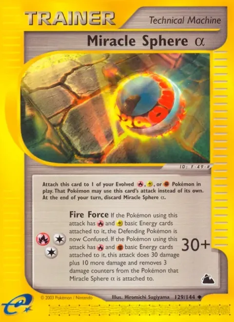 Carte Pokémon Miracle Sphere α 129/144, extension Skyridge (sortie anglaise)